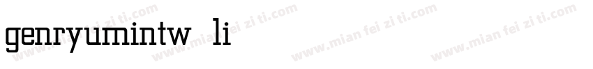 genryumintw light字体转换